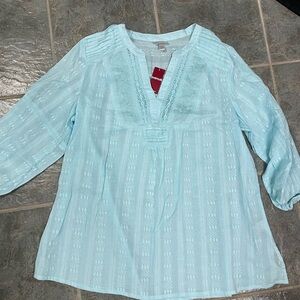 Avenue Light Blue Blouse